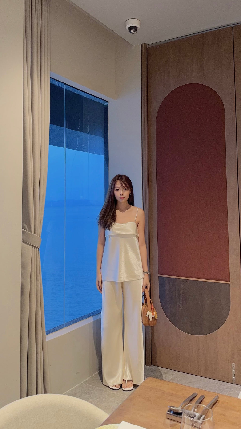 SATIN CAMI + WIDE-LEG PANT SET