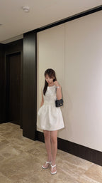 BOW SATIN DRESS
