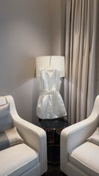 BOW SATIN DRESS