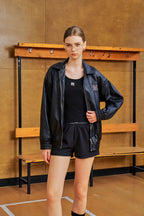 SHADOW LEATHER BOMBER