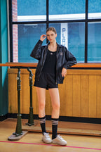 SHADOW LEATHER BOMBER