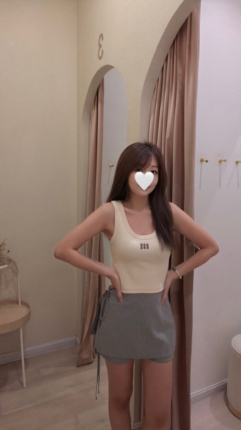 PINSTRIPE LAYERED SKORT