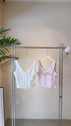 LACE TRIM SATIN TOP