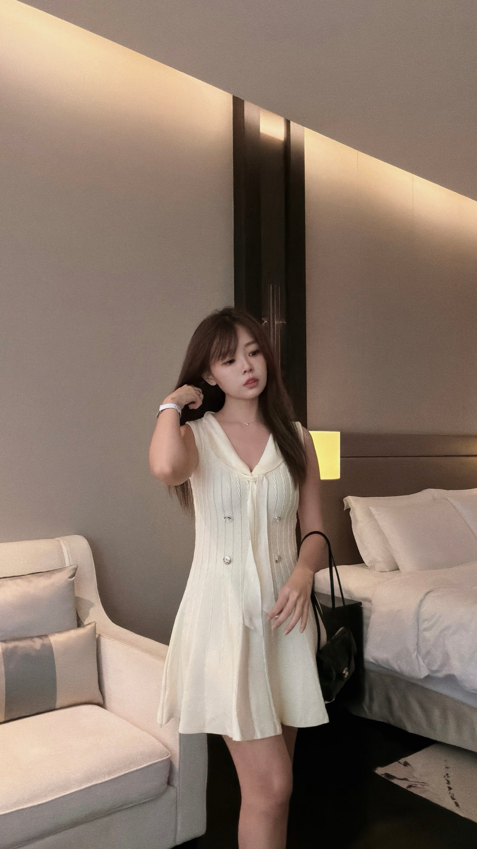 SAILOR BOW KNIT DRESS
