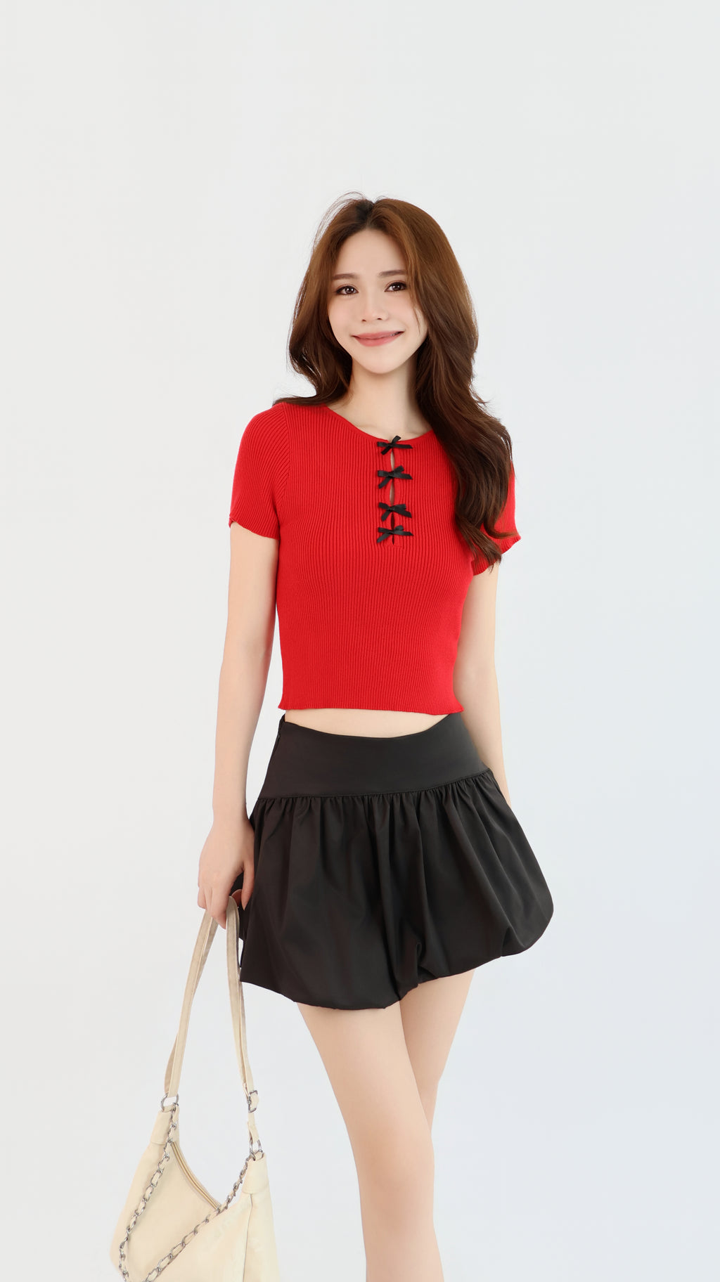 RIBBON BOW KNIT TOP