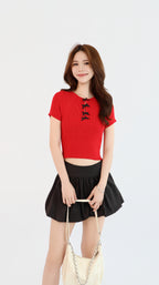 RIBBON BOW KNIT TOP