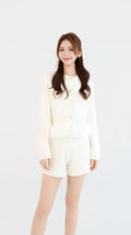 FURRY TRIM CARDIGAN