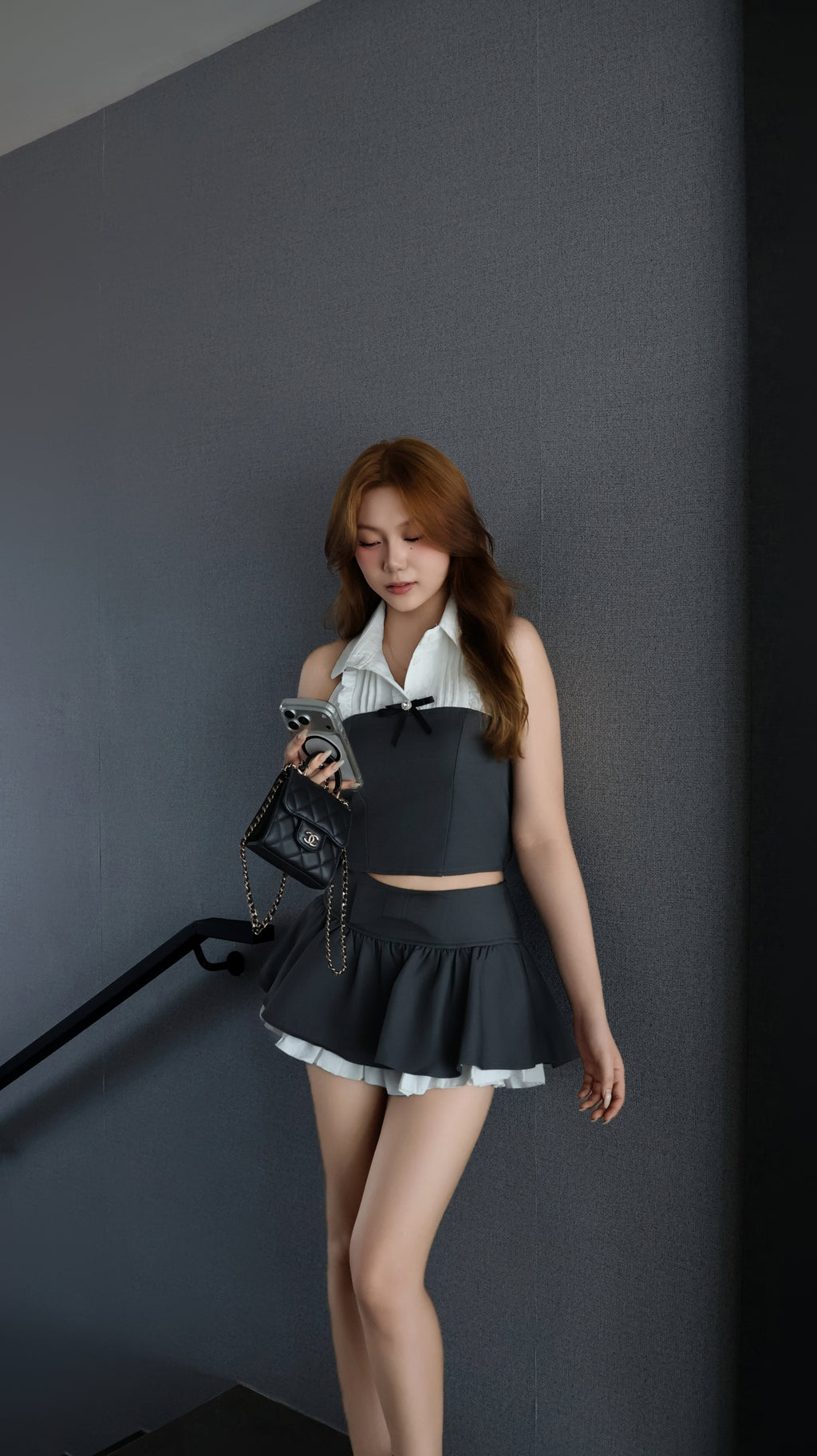 BOW PEPLUM SKIRT