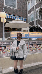 SOFT WOOL SHAWL JACKET