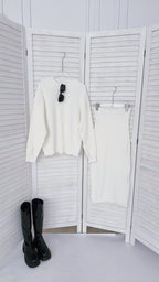 KNIT SWEATER + SKIRT SET