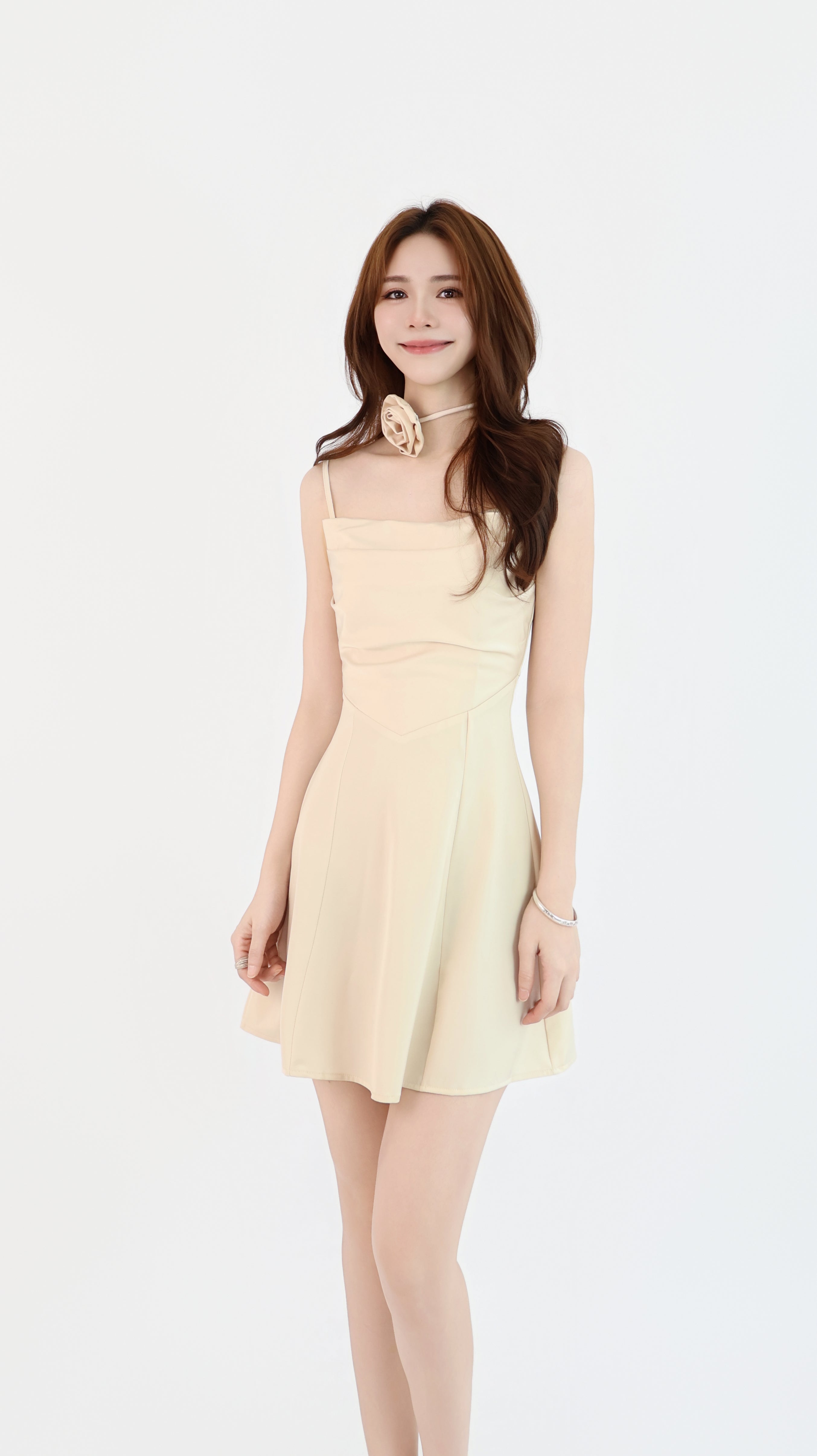 ROSETTE CHARM MINI DRESS