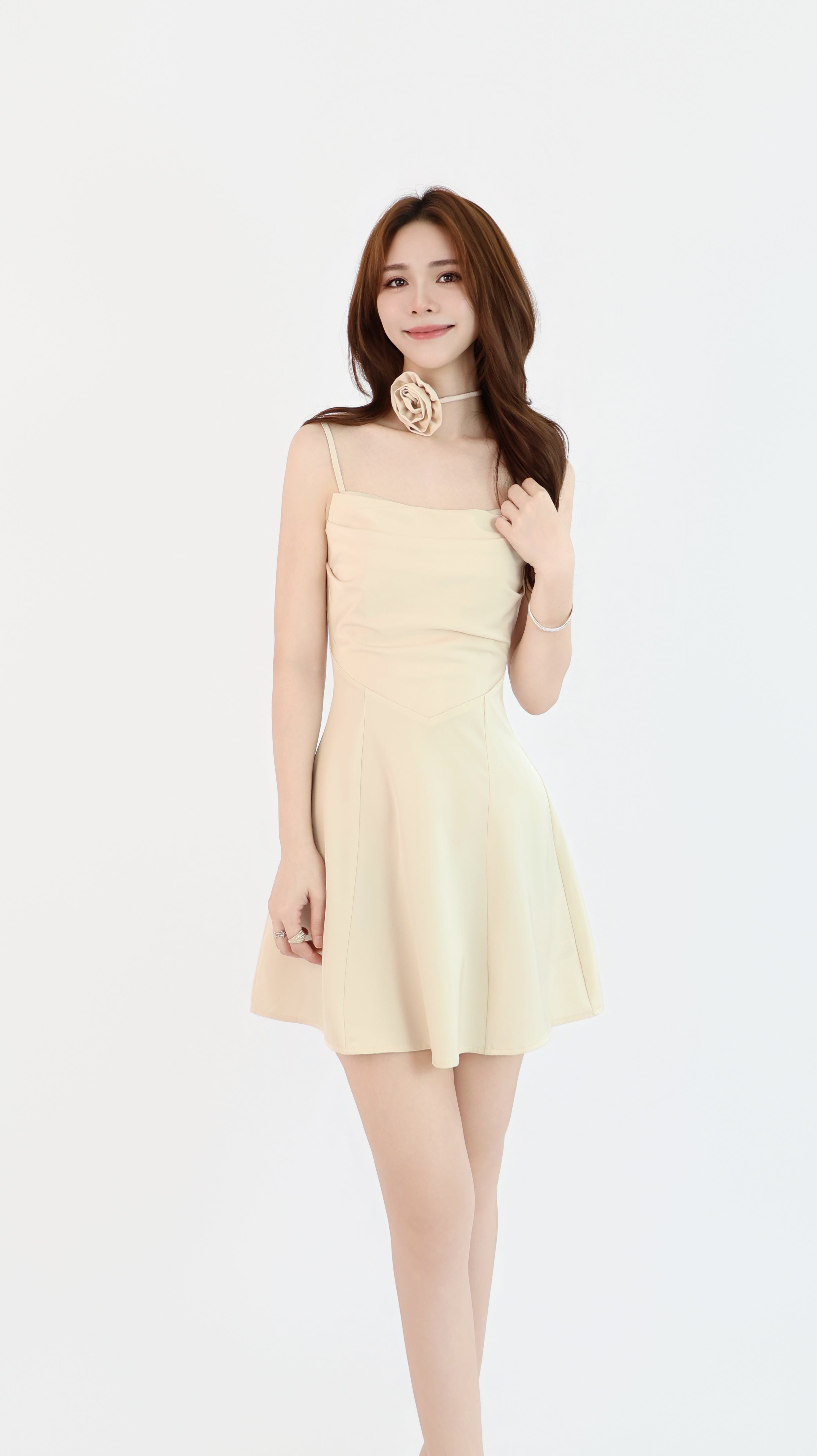 ROSETTE CHARM MINI DRESS