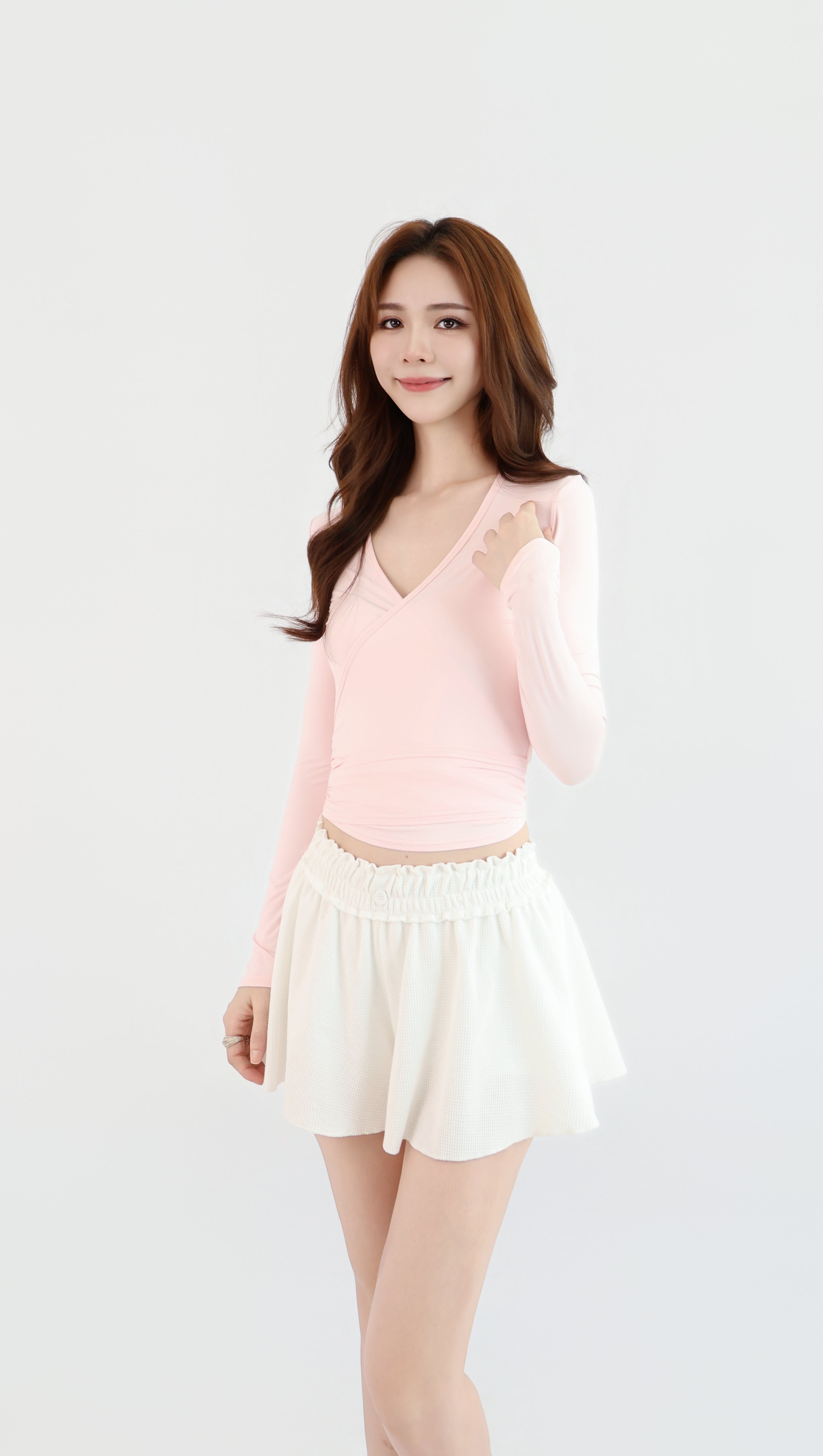 WRAP TIE LONG SLEEVE TOP