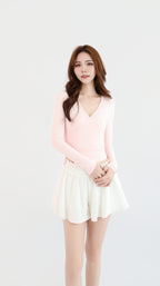 WRAP TIE LONG SLEEVE TOP