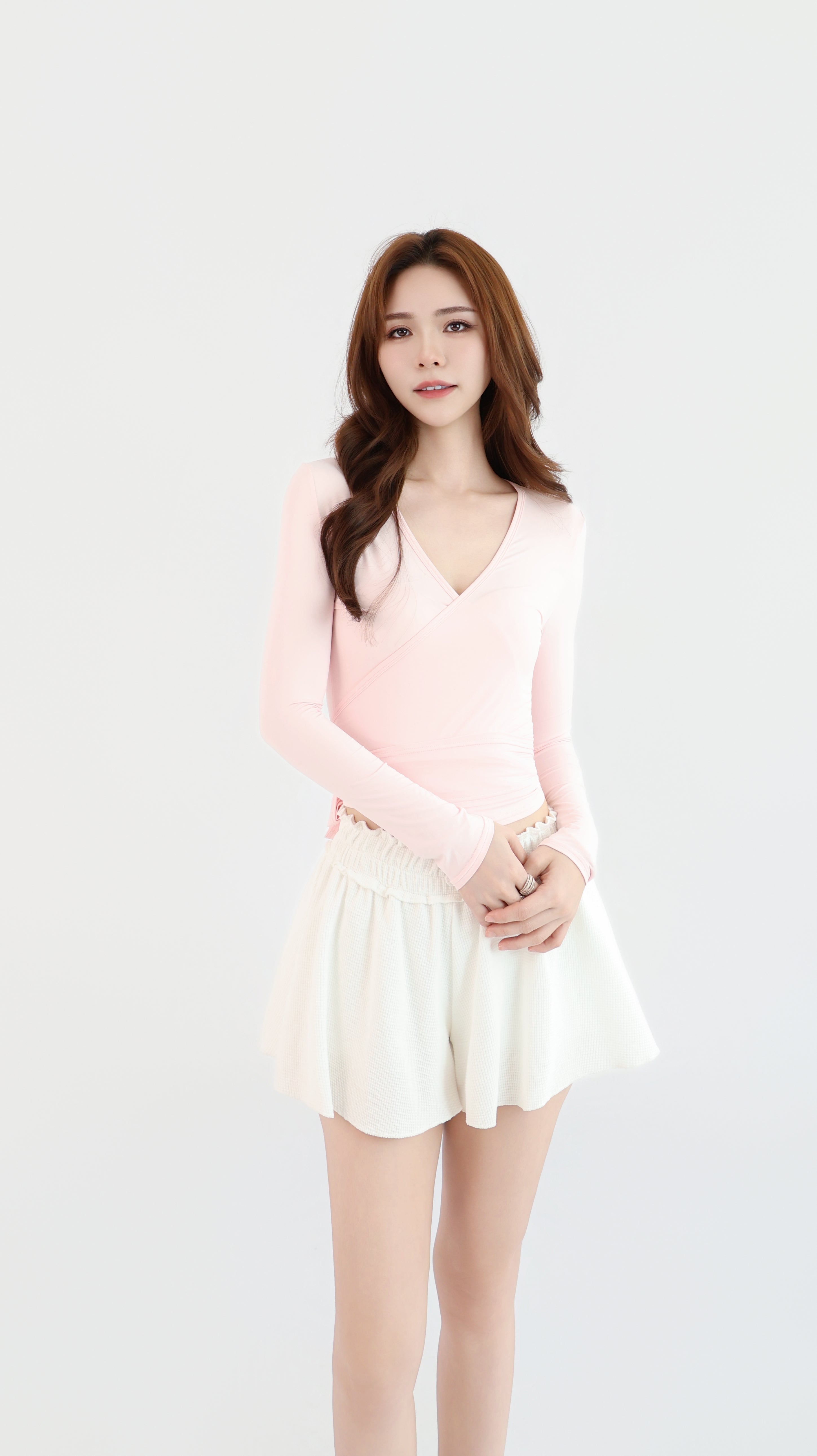 WRAP TIE LONG SLEEVE TOP