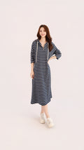 STRIPE HOODIE DRESS