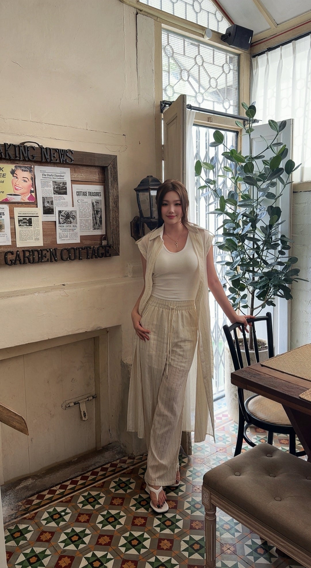 DRAWSTRING WIDE PANT
