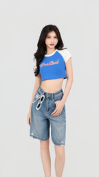 VARSITY CROP TEE