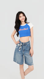 VARSITY CROP TEE