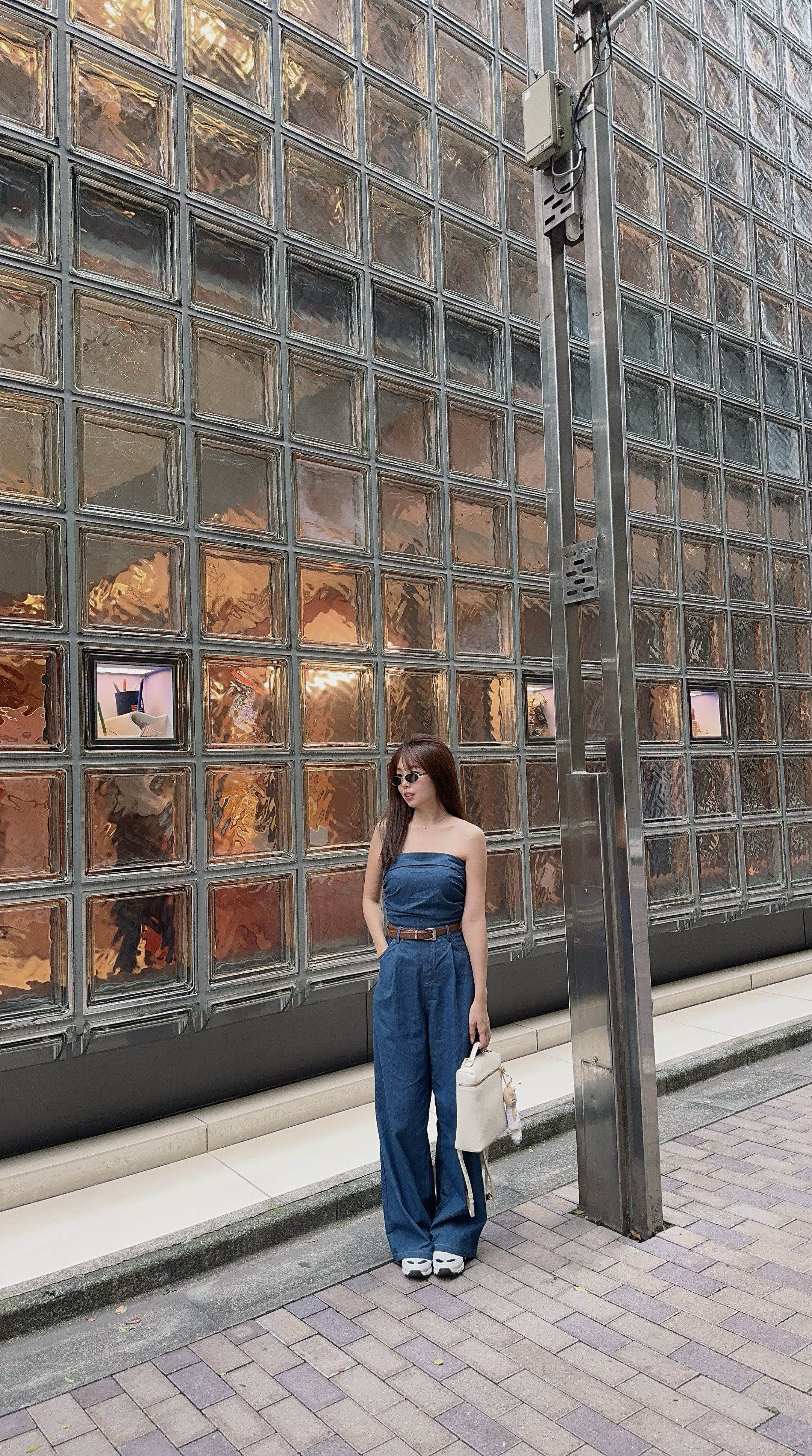DENIM TUBE JUMPSUIT