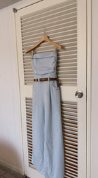 DENIM TUBE JUMPSUIT