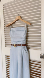 DENIM TUBE JUMPSUIT