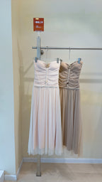 RUCHED MESH MAXI DRESS