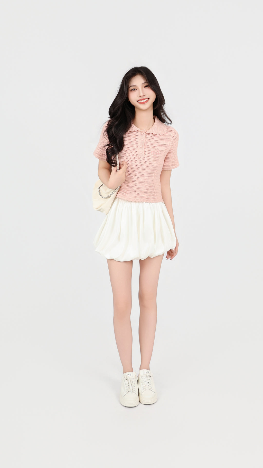 CROCHET POLO TEE