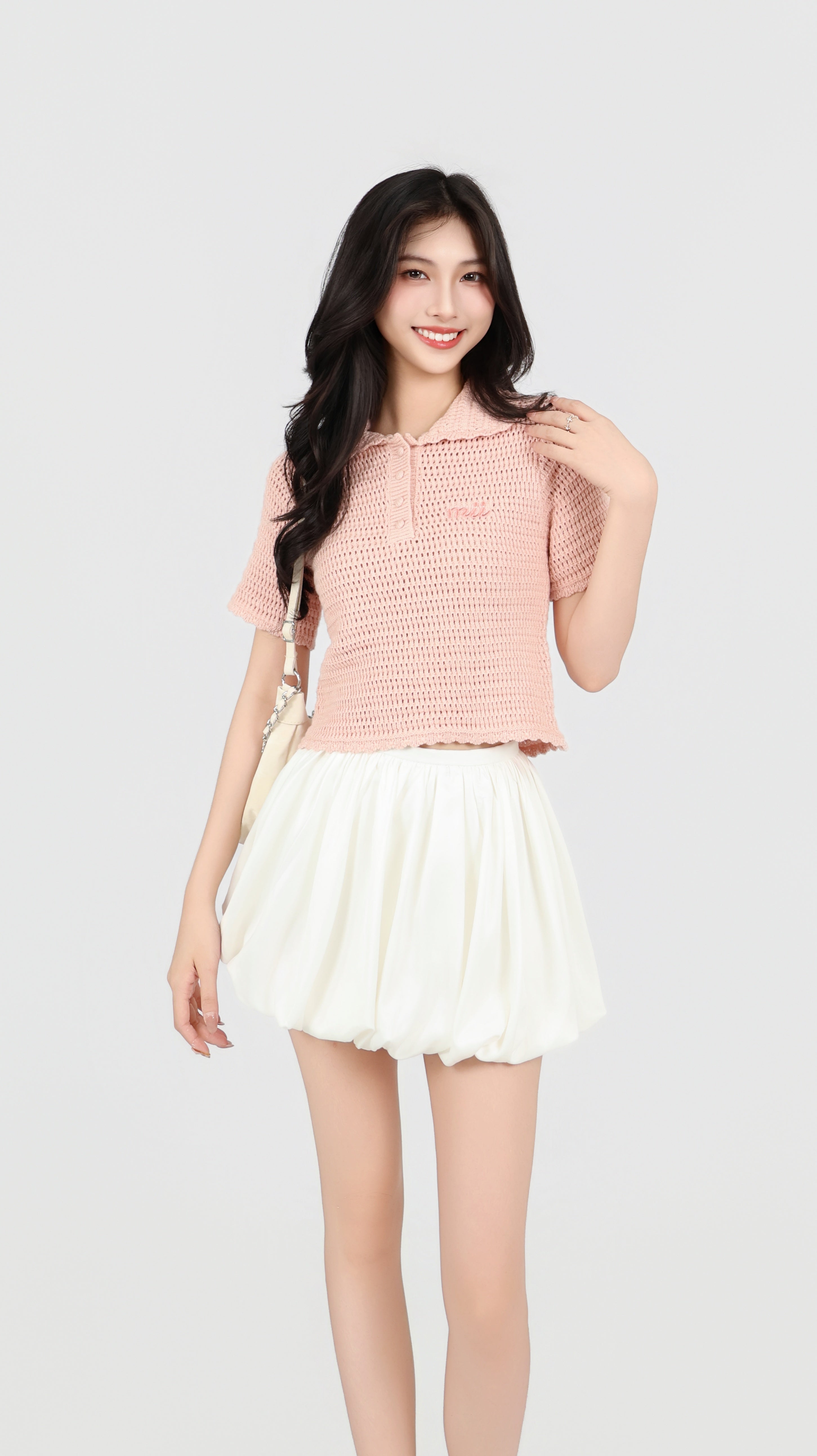CROCHET POLO TEE