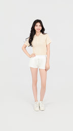 CROCHET POLO TEE
