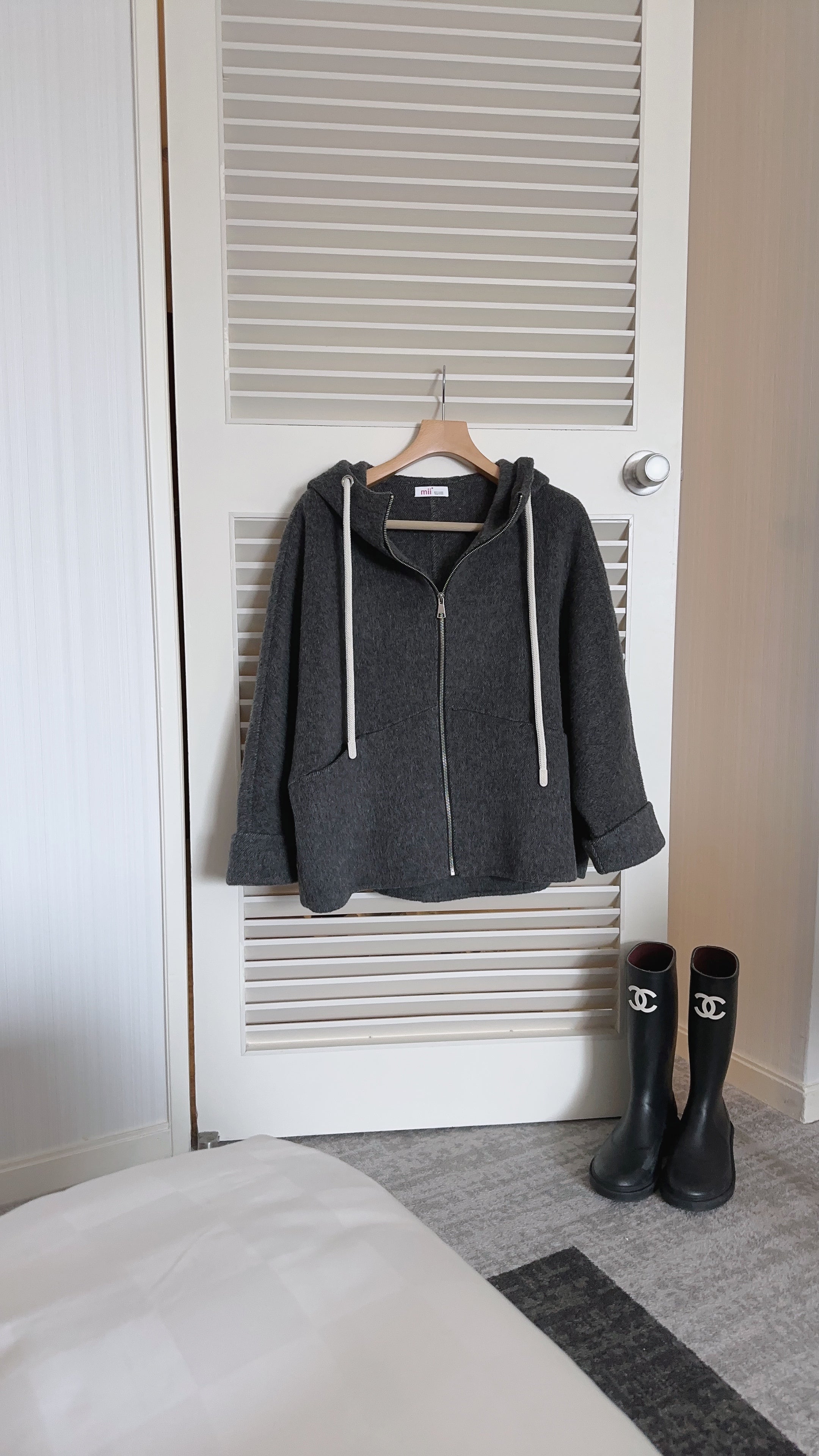 SOFT WOOL HOOD JACKET