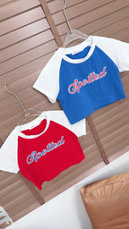 VARSITY CROP TEE