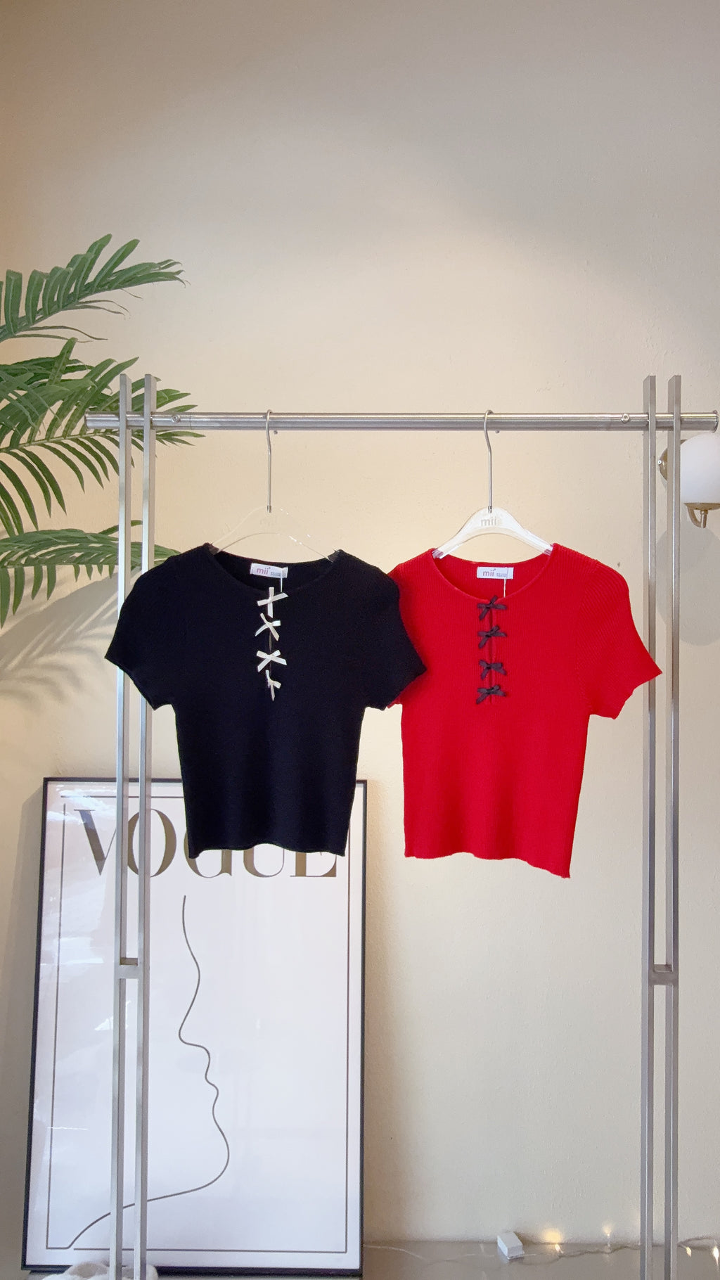 RIBBON BOW KNIT TOP