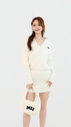 VARSITY KNIT V DRESS