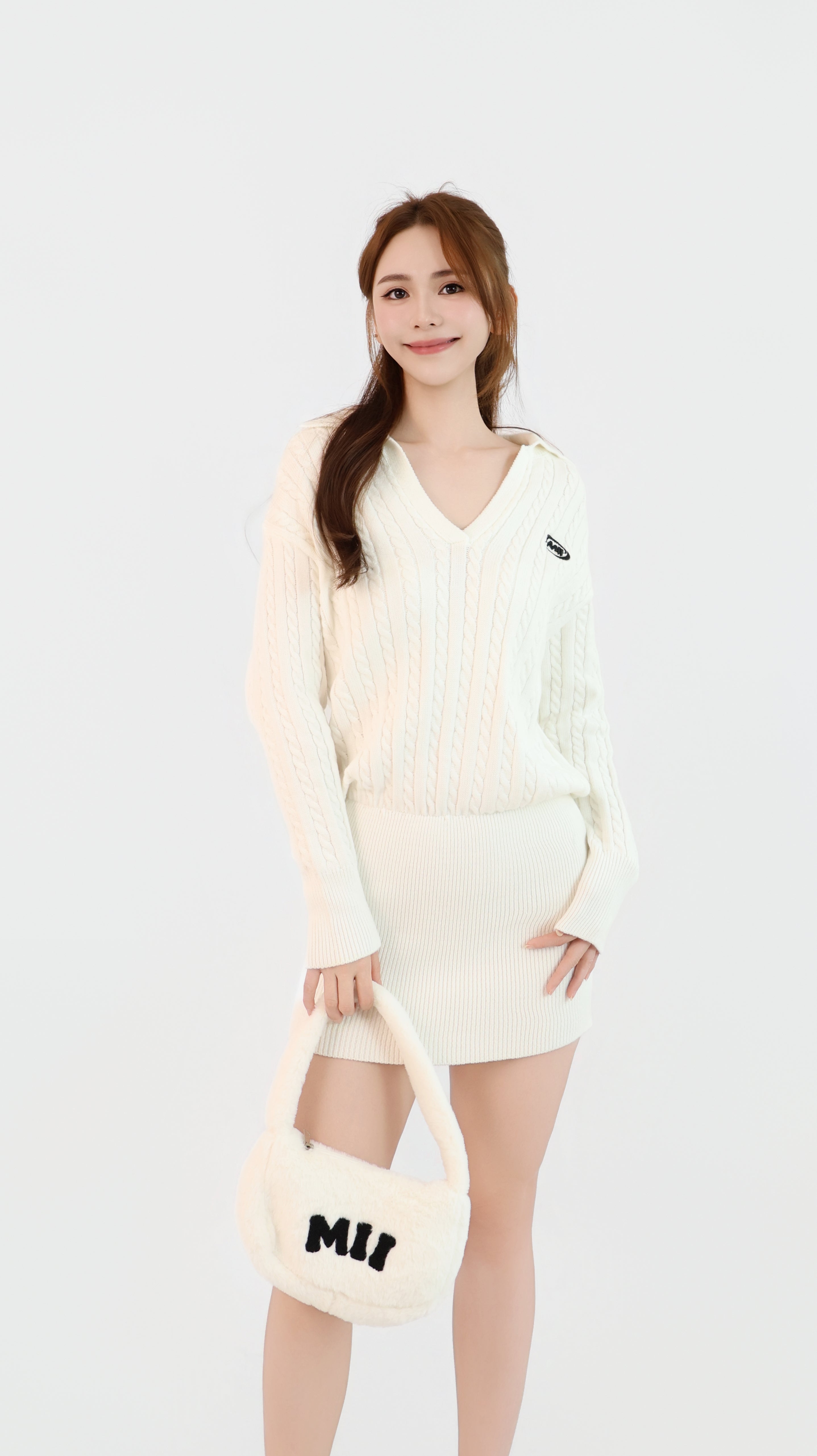 VARSITY KNIT V DRESS