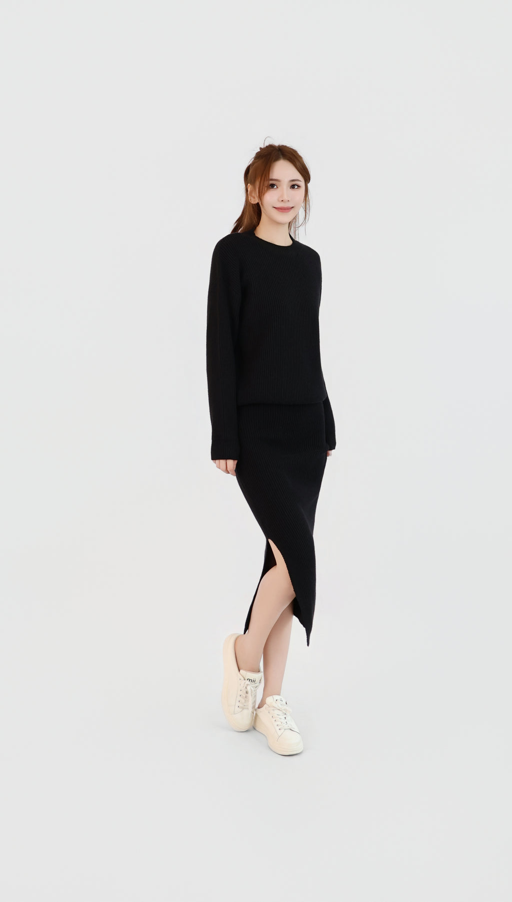 KNIT SWEATER + SKIRT SET