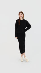 KNIT SWEATER + SKIRT SET