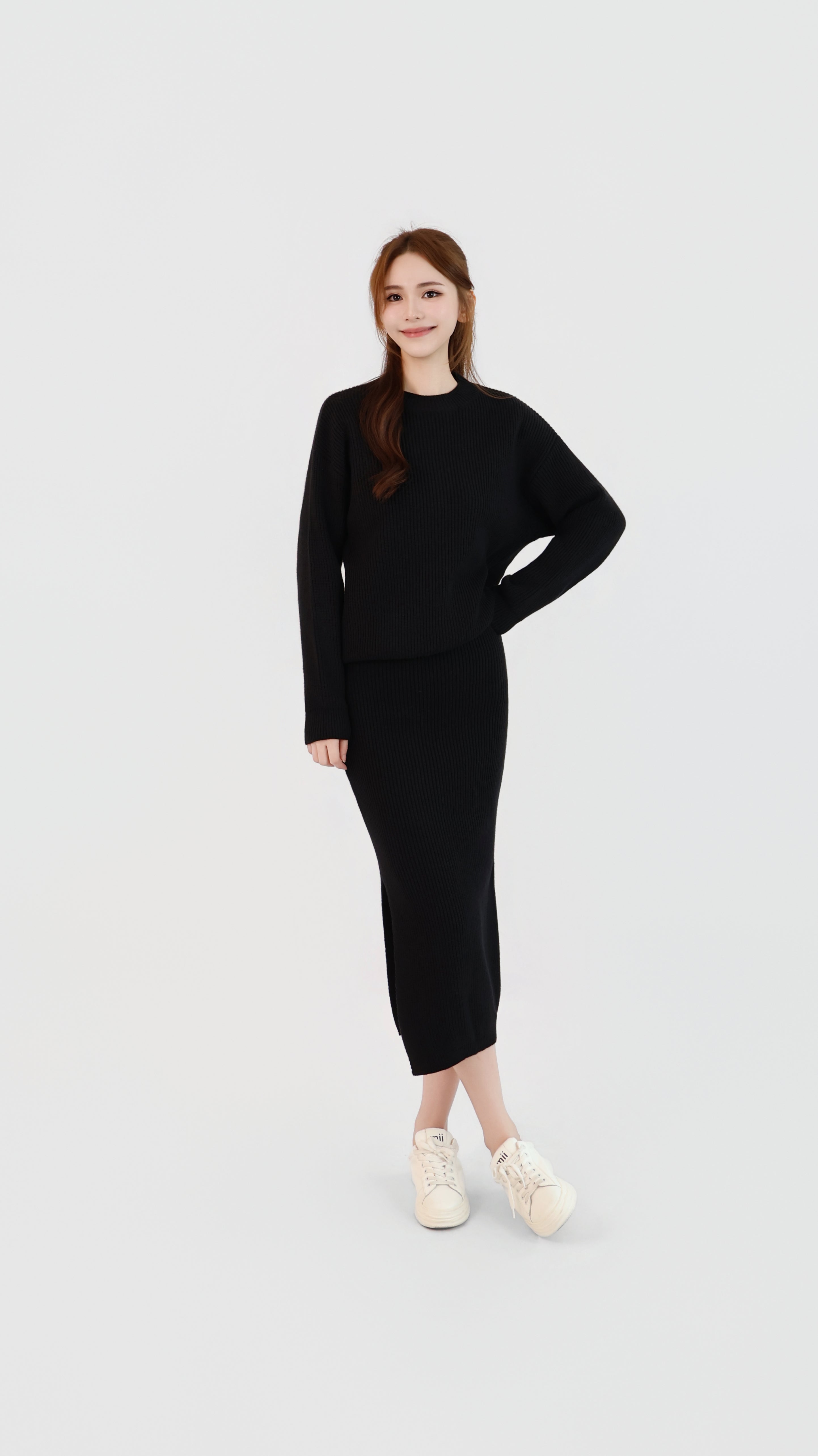 KNIT SWEATER + SKIRT SET