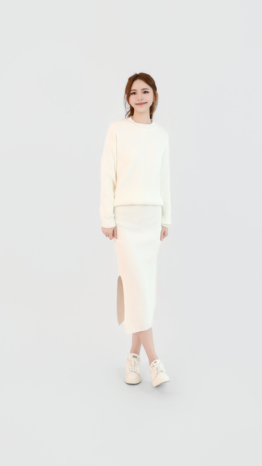 KNIT SWEATER + SKIRT SET