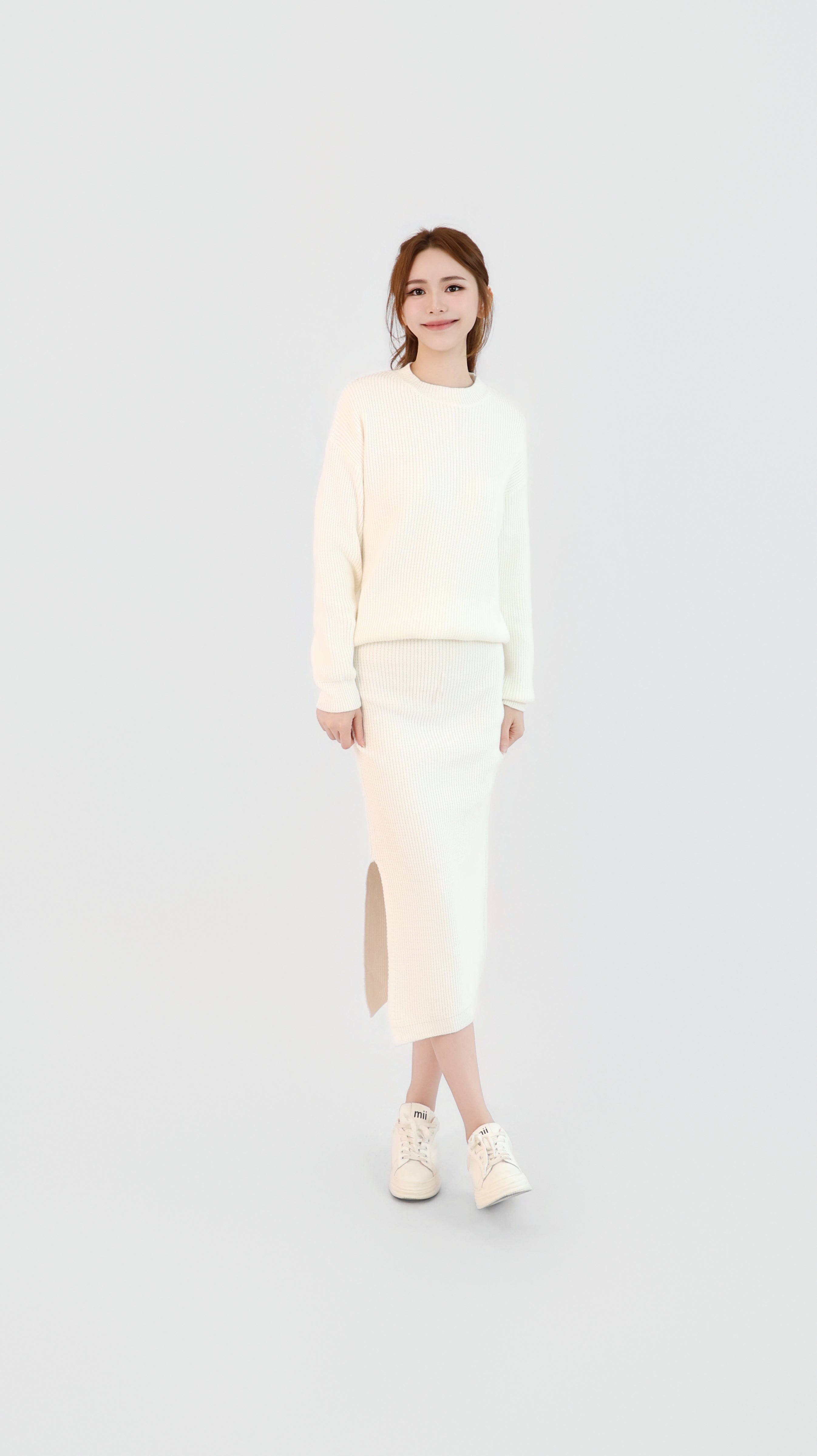 KNIT SWEATER + SKIRT SET