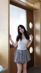 CHECK PUFF SKIRT