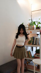 PLEATED CARGO SKIRT