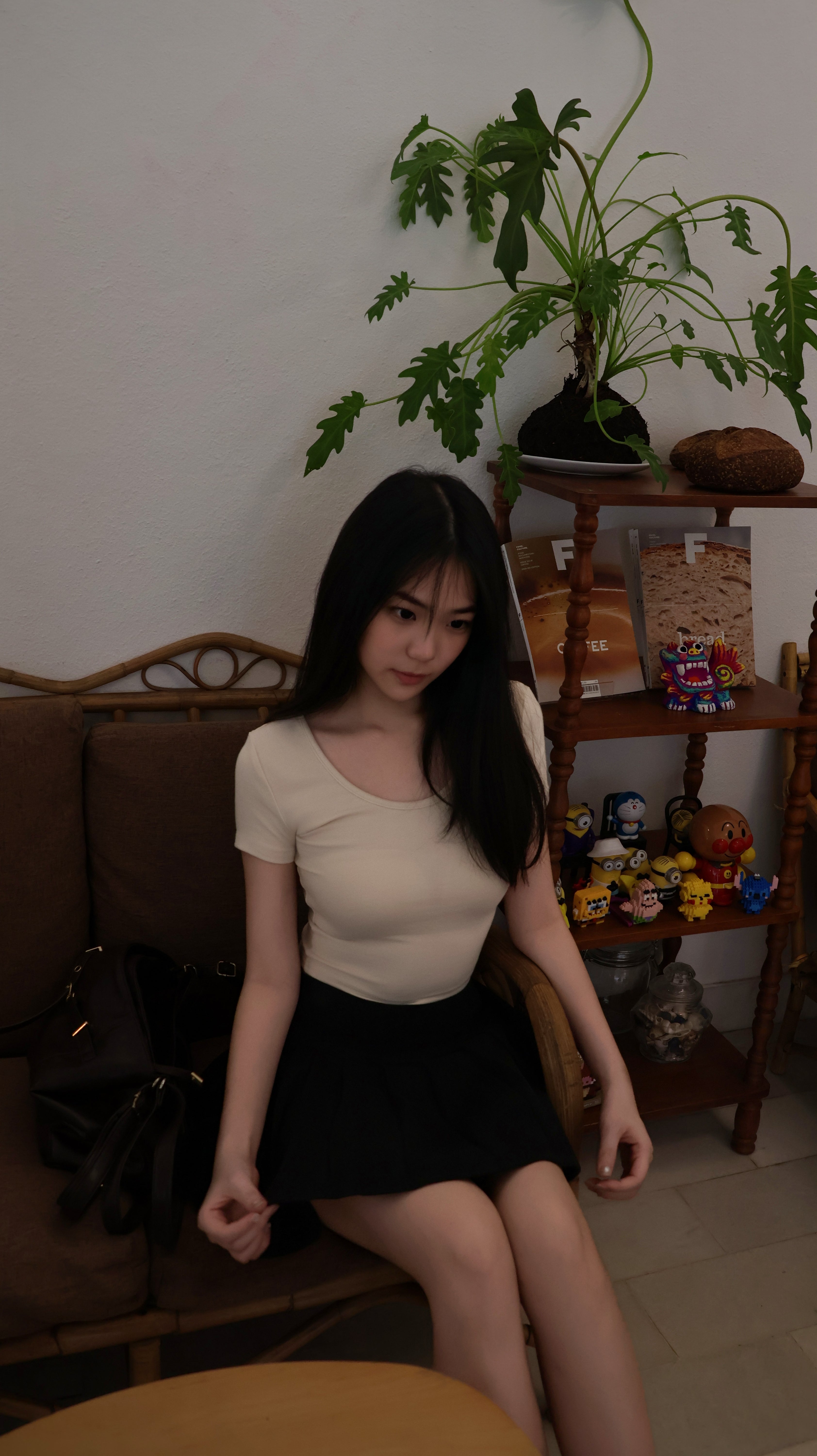 U NECK CROP TEE