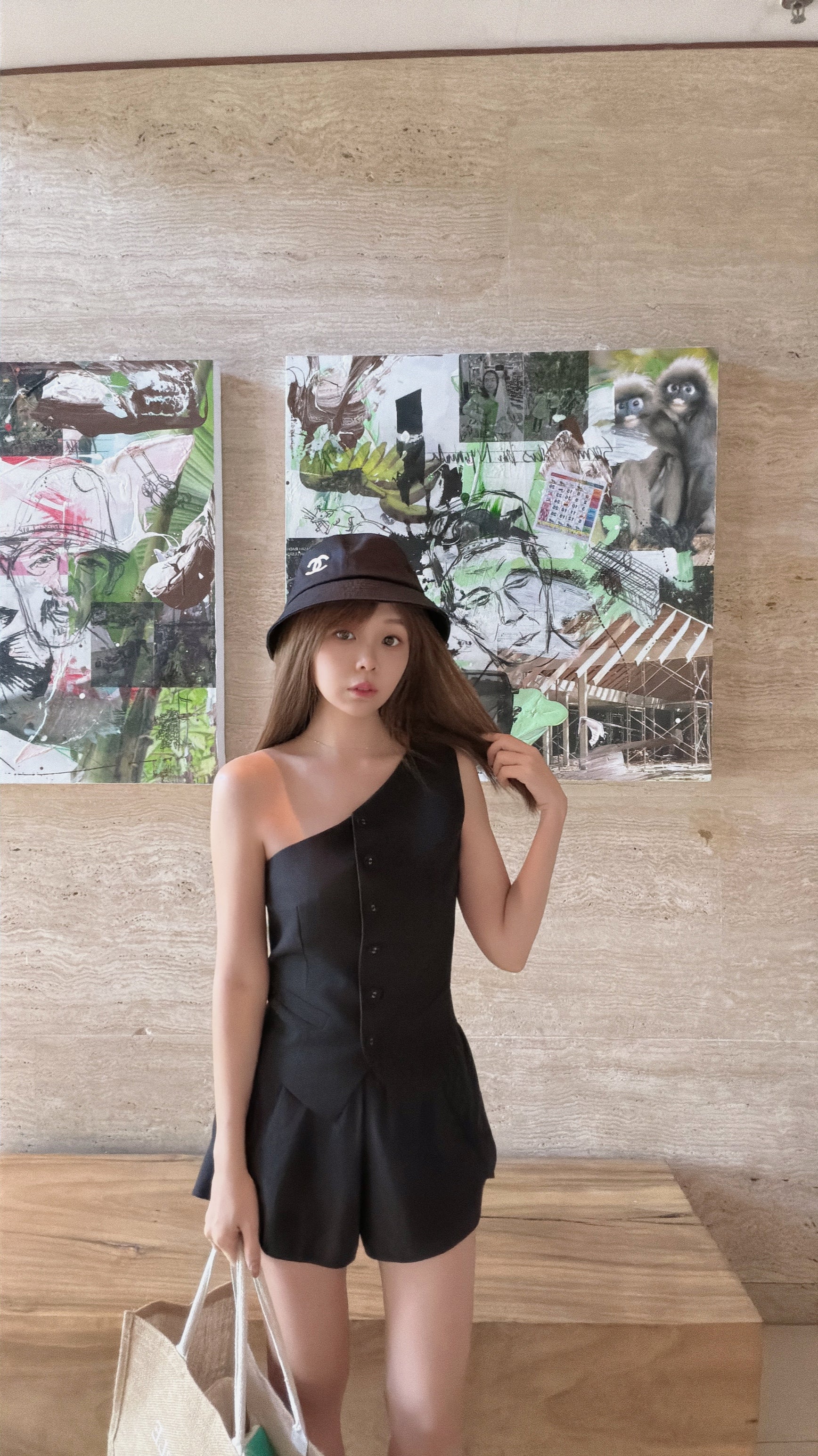 ONE SHOULDER TAILORED VEST