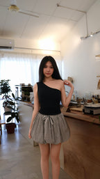 CHECK PUFF SKIRT