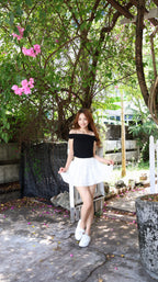 CARAMEL RUFFLE SKIRT