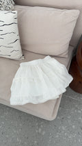 CARAMEL RUFFLE SKIRT