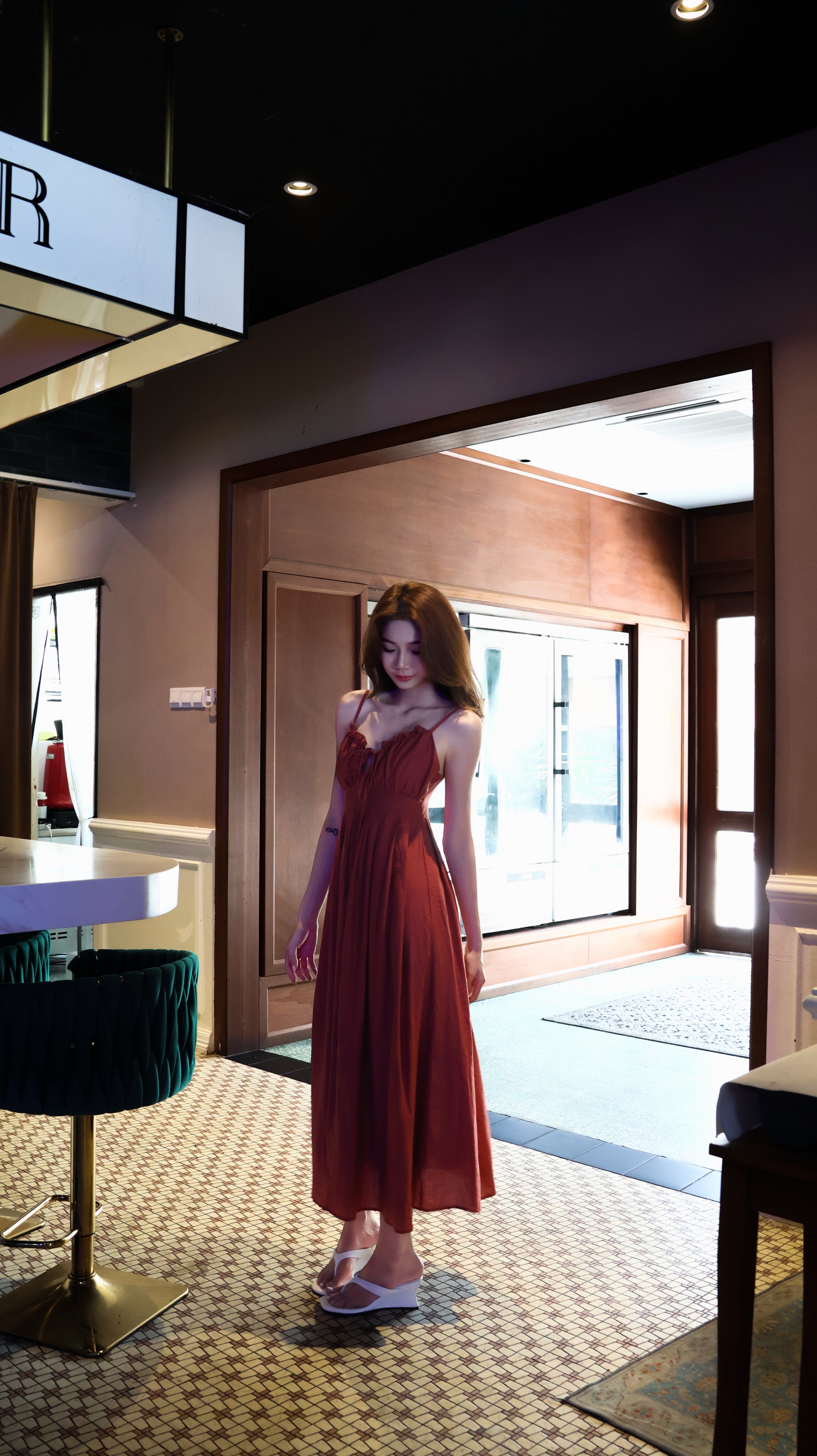 RUCHED MUSE DRESS