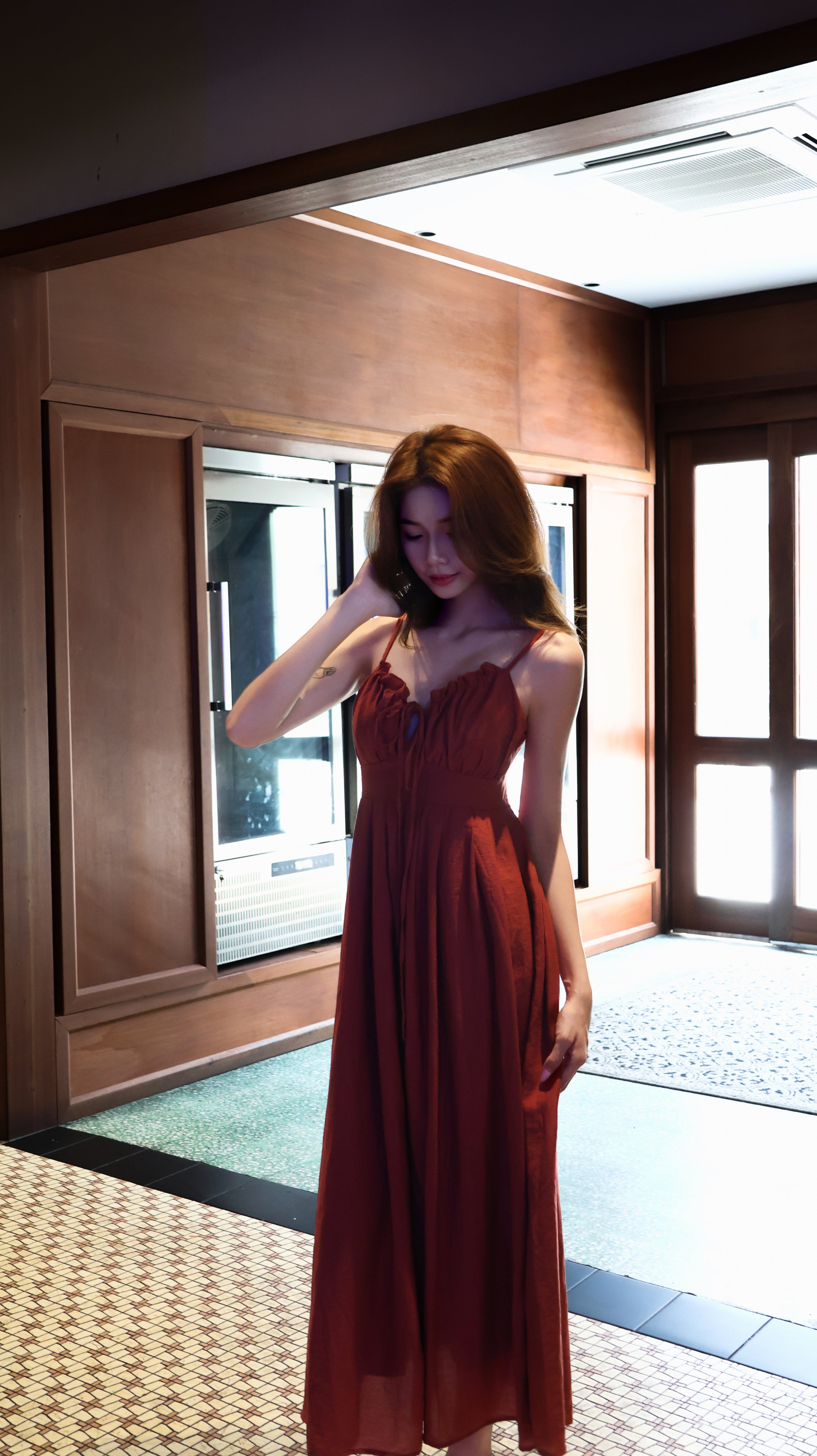 RUCHED MUSE DRESS