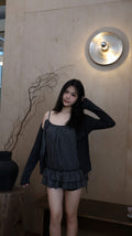 LAYERED CHECK TWIN SET